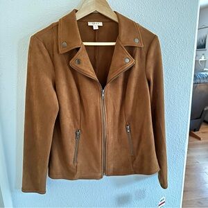 Style & Co. Faux Tan Suede Women’s Jacket Size XS